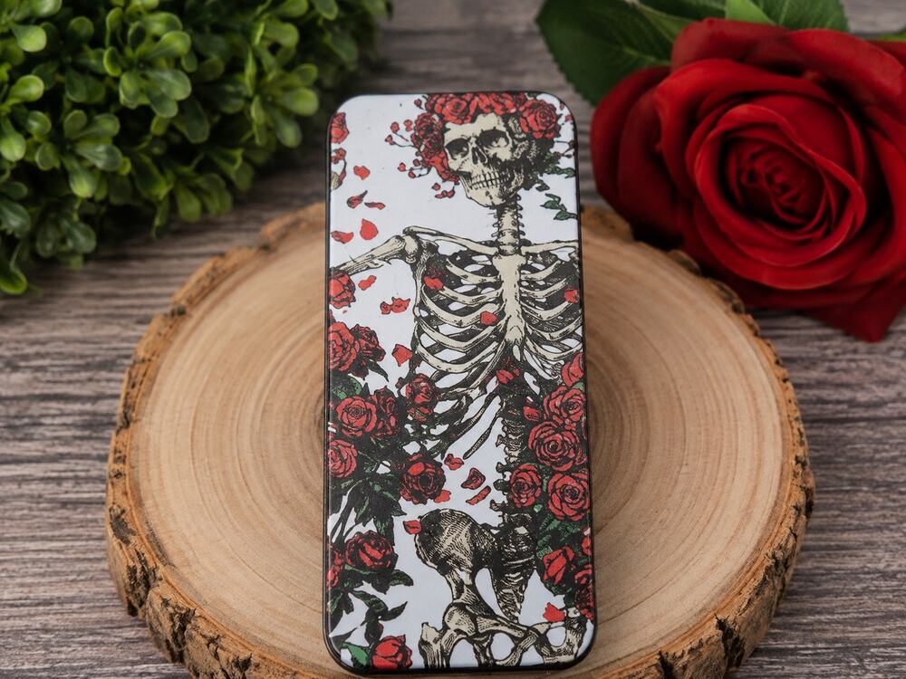 Vintage 2011 Grateful Dead Dunlop Skeleton & Roses Guitar Pick Tin (empty)